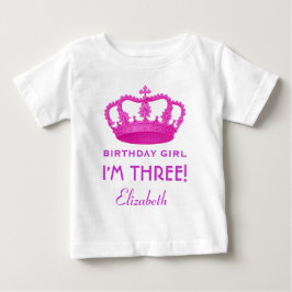 Camiseta Garota Real Princesa Coroa 3 Anos V02