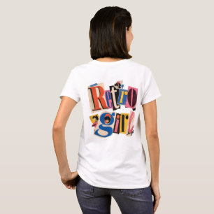 Camiseta Garota retrô, colagem retrô “Retro Girl” Tipografi