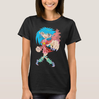 Camiseta Garota Retro Cyberpunk.