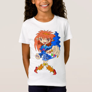 Camiseta Garota Retro Cyberpunk.