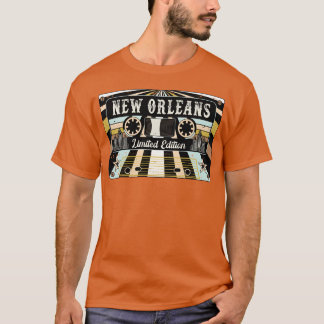 Camiseta Garota retrô da cidade de Nova Orleans