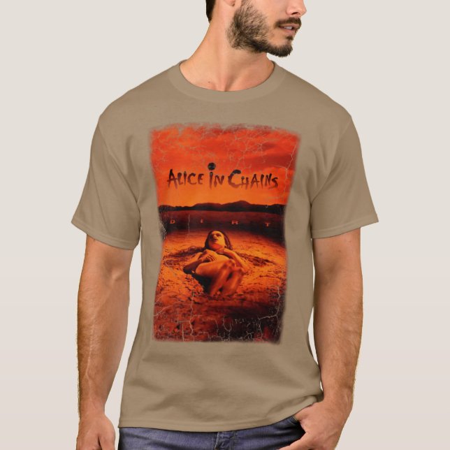Camiseta Garota retrô do Alice In Chains (Frente)
