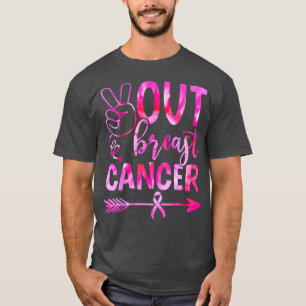 Camiseta Garota rosa de consciência do Cancer da paz