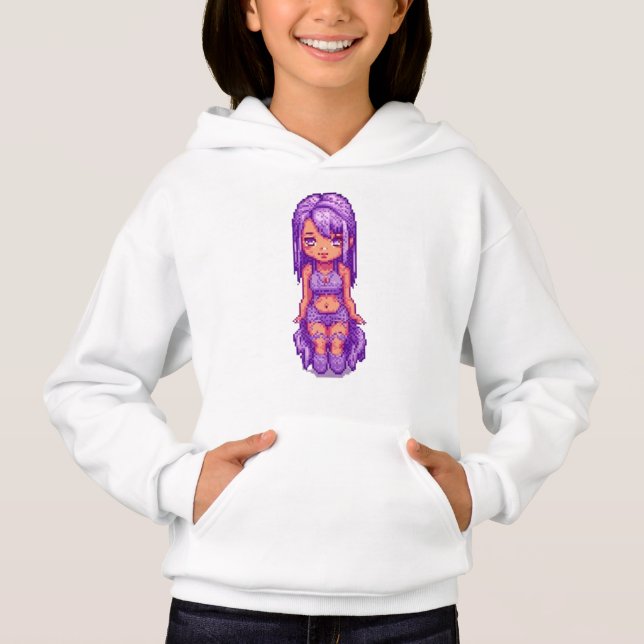 Camiseta Garota roxa fofa   (Frente)