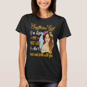 Camiseta Garota Sagitário, estou vivendo meu melhor anivers