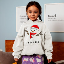 Garota Snowman Engraçado de Natal Personalizada