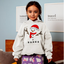 Camiseta Garota Snowman Engraçado de Natal Personalizada