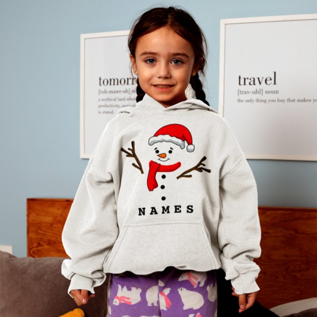 Camiseta Garota Snowman Engraçado de Natal Personalizada (Criador carregado)