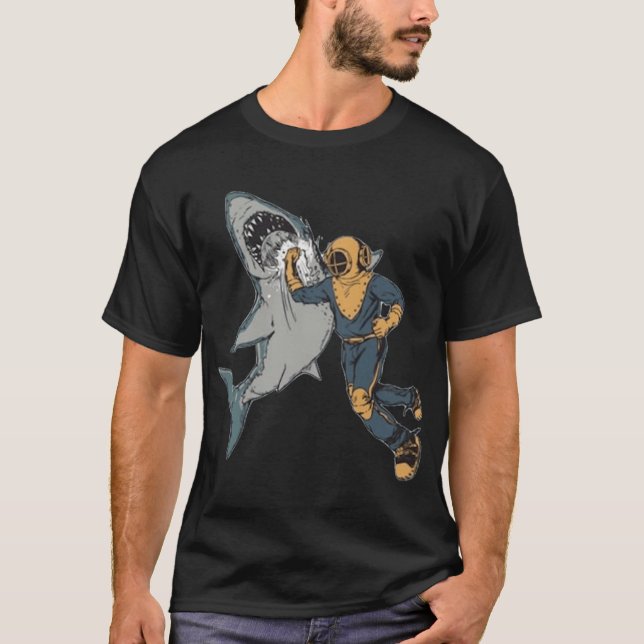 Camiseta Garota soco de tubarão menino (Frente)