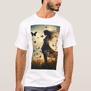 Camiseta Garota solitário: Um retrato chamativo da solidão