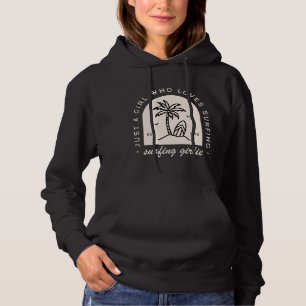 Camiseta Garota surfadora surf ama aspas preto