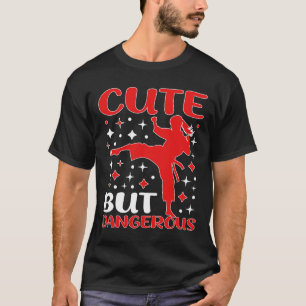Camiseta Garota Taekwondo Bonita, Mas Perigosa, Karate Jiu