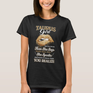 Camiseta Garota Taurus sabe mais do que ela dizApril May Bi