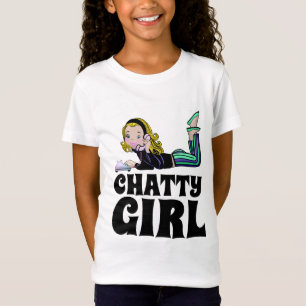 CAMISETA GAROTA TELEFÔNICA RETRO CRIANÇAS GAROTAS T-SHIRLS