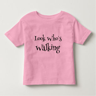 Camiseta Garota Toddler caminhando a rosa