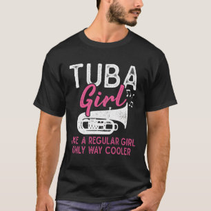 Camiseta Garota Tuba Como Uma Banda De Marcha Engraçada