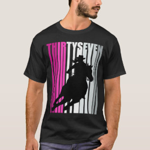 Camiseta Garota-Vaca Aniversário do 37º Rodeo Horse Queen B