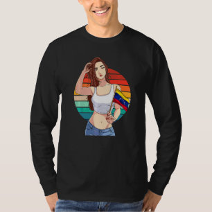 Camiseta Garota Venezuelana Bandeira da Venezuela Orgulho V