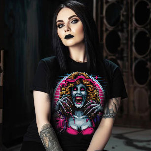 Camiseta Garota Zombie assustadora