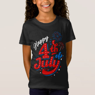 Camiseta Garotas 250º Aniversário 4 de Julho