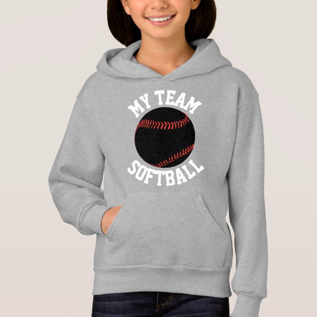 Camiseta Garotas Black & White Fastpitball Sweatshirt (Frente)
