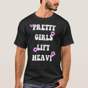 Camiseta Garotas bonito levantam ginástica pesada