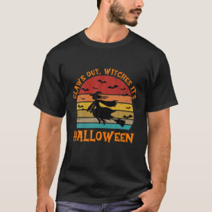 Camiseta Garotas, bruxas. É o Halloween Vintag.
