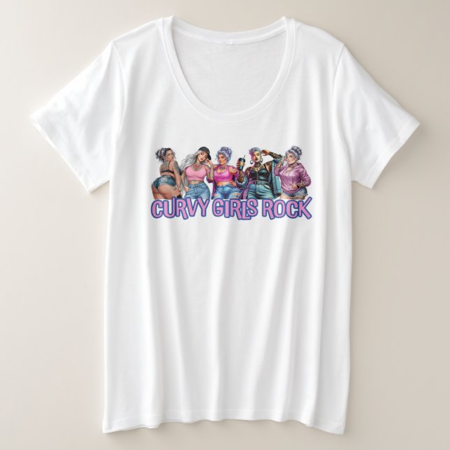 Camiseta Garotas Curvilíneas São Incríveis (Frente do Design)