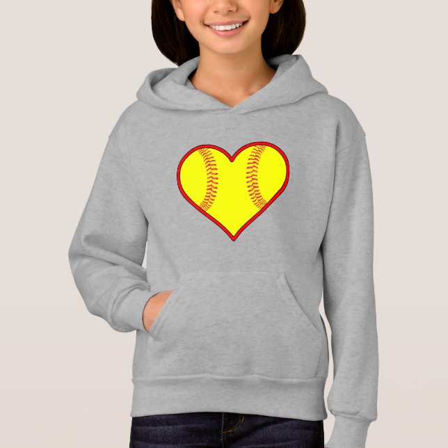 Camiseta Garotas Cute Softball Hoodie (Frente)