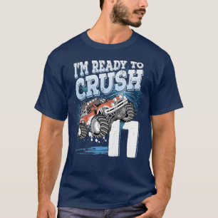 Camiseta Garotas de 11 anos Estou pronto para esmagar 11 me