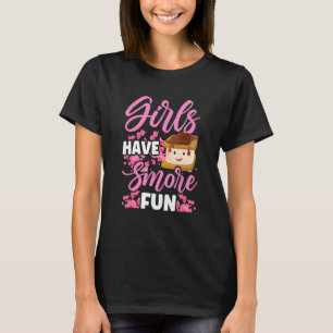 Camiseta Garotas de Acampamento de Smores Engraçadas Têm Ma