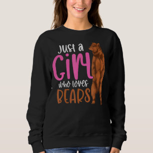Camiseta Garotas de Animais Florestais Ursos-Marrons