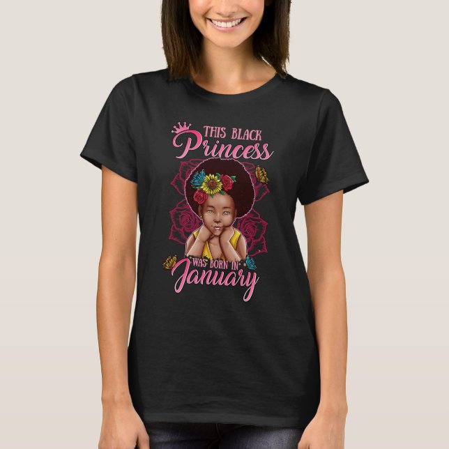 Camiseta Garotas De Aniversário De Janeiro Esta Princesa Ne (Frente)