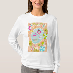Camiseta Garotas de biquíni e rapazes jogando jogo de pisci