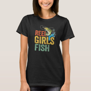 Camiseta Garotas de Carretel Pescam Bass Fishing Pescadora