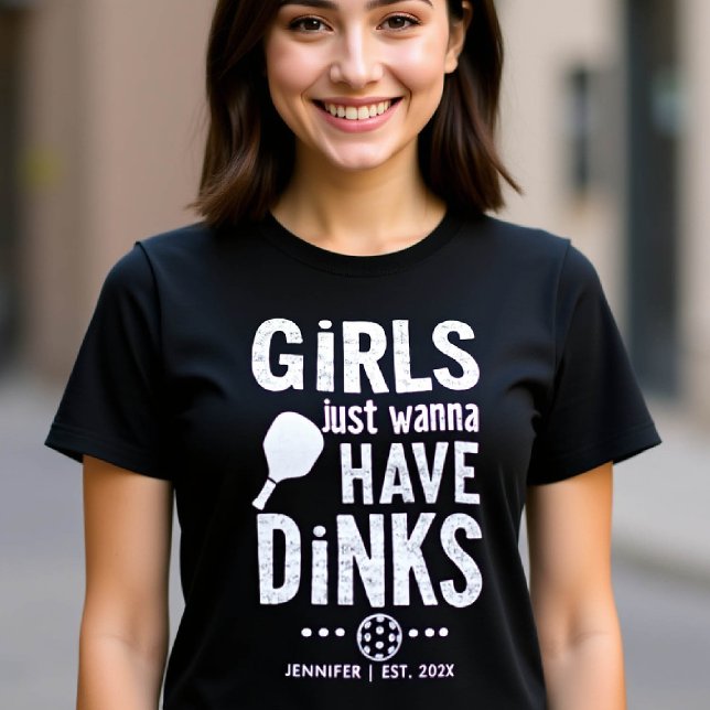 Camiseta Garotas de Pickleball, Tipo de Presente Divertido, (pickleball gift personalized funny tshirt women typography birthday christmas club mom friend)
