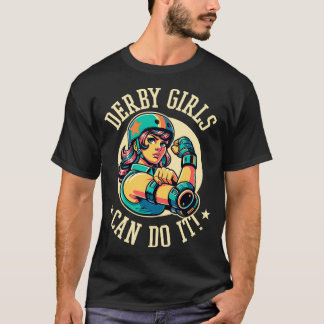 Camiseta Garotas de Roller Derby Podem Fazer Isso Roller De
