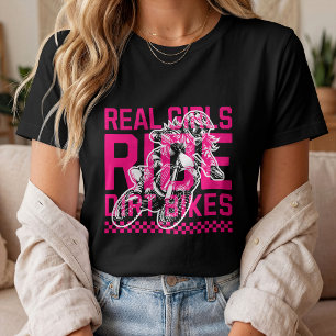 Camiseta Garotas de Verdade Andam de Bicicletas de Motocros