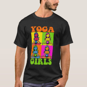 Camiseta Garotas de Yoga Pop Art - Design de Meditação Tran