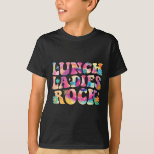 Camiseta Garotas do almoço Rock Tie Dye Cafeteria Crew Groo