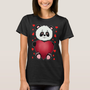 Camiseta Garotas do Dia de os namorados Panda Garotas Garot