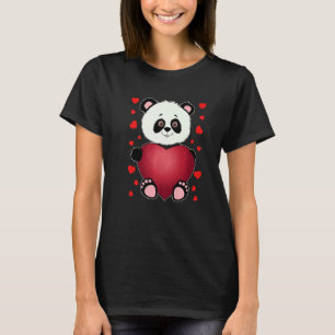 Camiseta Garotas do Dia de os namorados Panda Garotas Garot