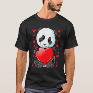 Camiseta Garotas do Dia de os namorados Panda Meninas Crian