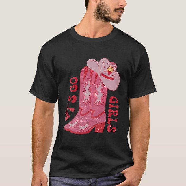 Camiseta Garotas do interior ocidental do campo de Vamos re (Frente)