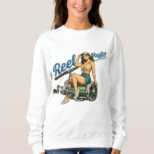 Camiseta Garotas do Pescaria Retro Reel Hustler - Pin-Up 