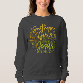 Camiseta Garotas do Sul Deixam Jesus Fazer o Resto (Cinza E