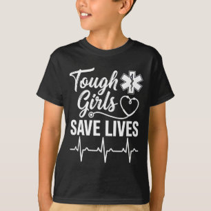 Camiseta Garotas Duronas Salvam Vidas Ems Paramédico Emt Es