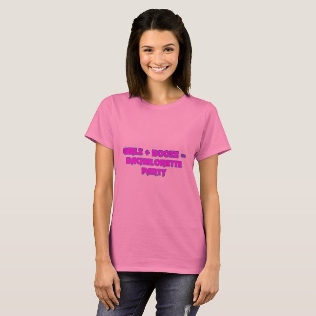 Camiseta Garotas e Bebida Fazem uma Festa de Despedida de S (Frente Completa)