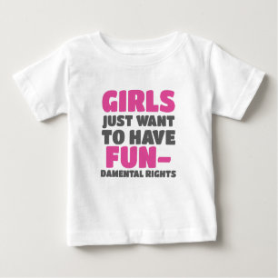 Camiseta Garotas empoderadoras querem ter direitos fundamen