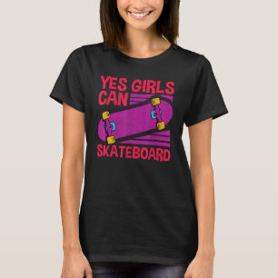 Camiseta Garotas Engraçadas Presentes No Skateboard Para Cr